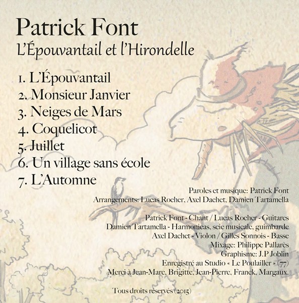 Patrick Font : L’Épouvantail et l’Hirondelle <b><i>(Album numérique à télécharger)</i></b>